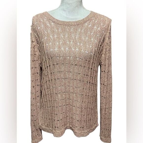 Anthropologie Pilcro Long Sleeve Open Stitch Netter Sweater - Picture 3 of 7